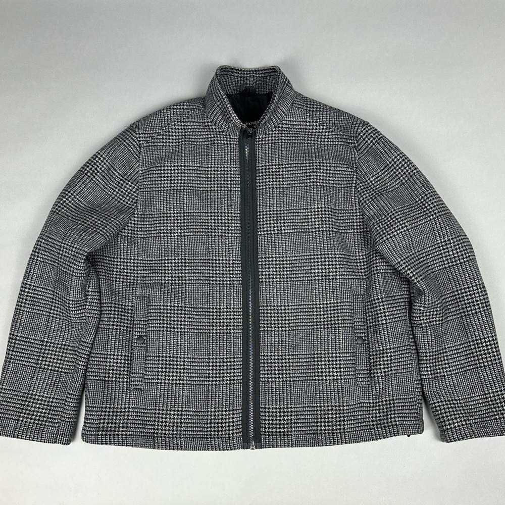 Men's Gray Houndstooth & Checkered Jacket